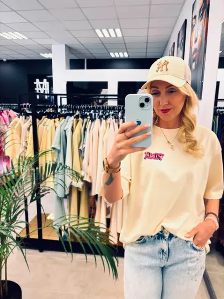 Bawełniany t-shirt różowa pantera