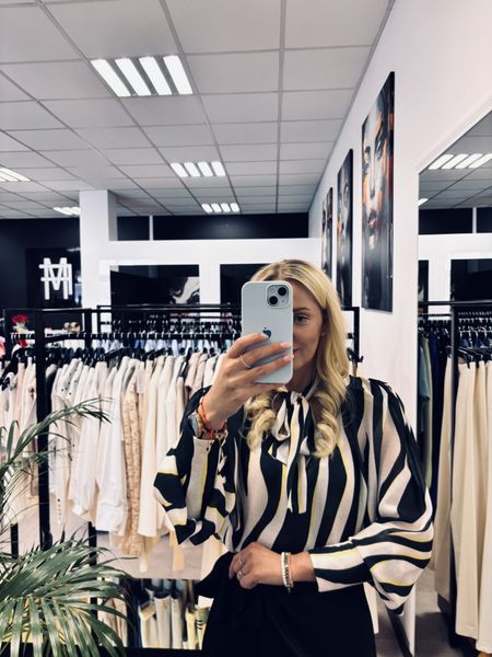 SZYFONOWA BLUZKA Z WIĄZANĄ KOKARDĄ ŻÓŁTA