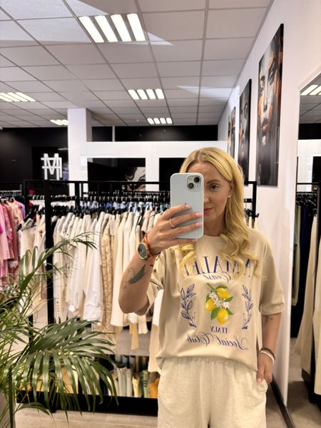 BAWEŁNIANY T-SHIRT CYTRYNKI BEŻ