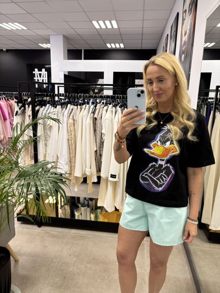 BAWEŁNIANY T-SHIRT KACZOR CZARNY