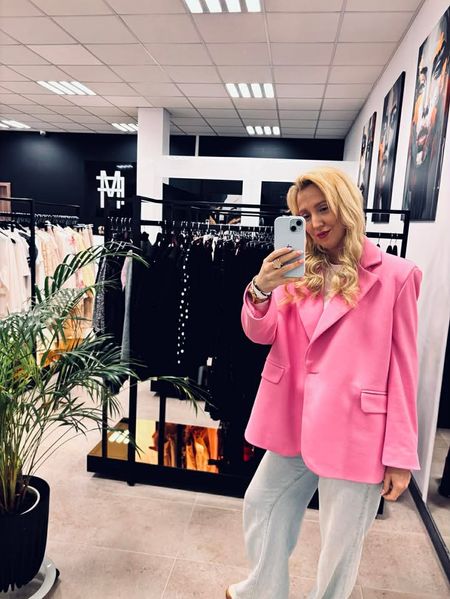 Oversizowa bawełniana marynarka